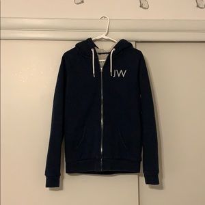 jack wills zip up fleece hoodie